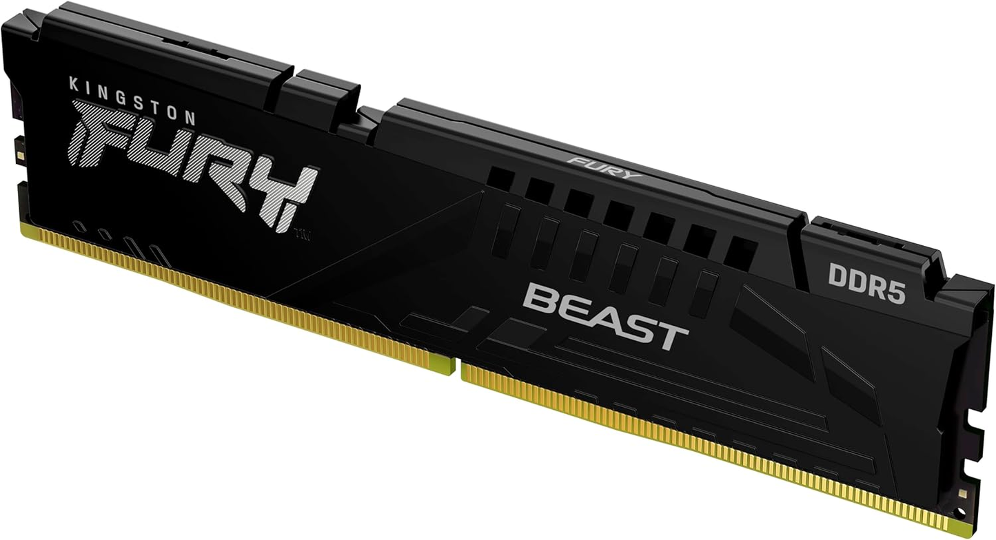 Kingston Fury Beast 32GB DDR5 6000MT/s CL30 Desktop Gaming Memory – Black (KF560C30BBE-32)