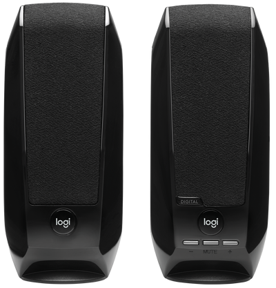 Logitech S150 USB Stereo Speakers - 2.0 Digital Audio, USB Powered, Compact Desktop Speakers - Black