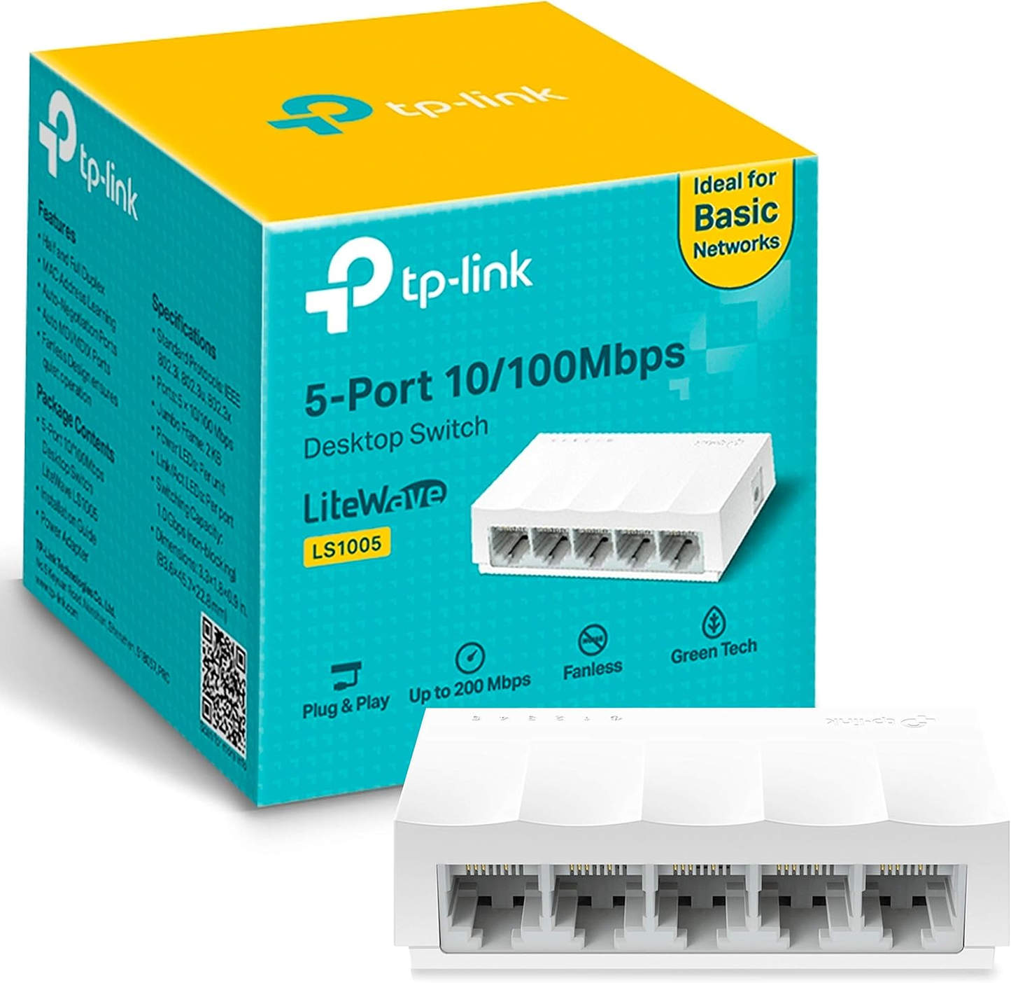 TP-Link LiteWave LS1005G 5-Port Gigabit Desktop Switch