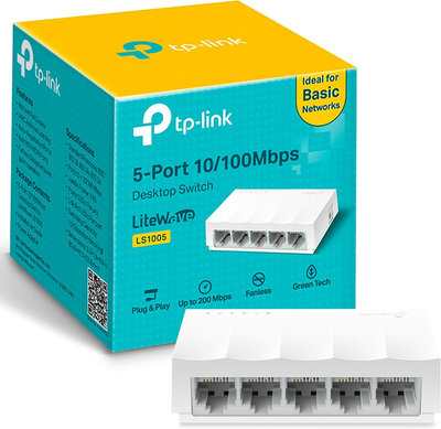 TP-Link LiteWave LS1005 5-Port 10/100Mbps Desktop Switch