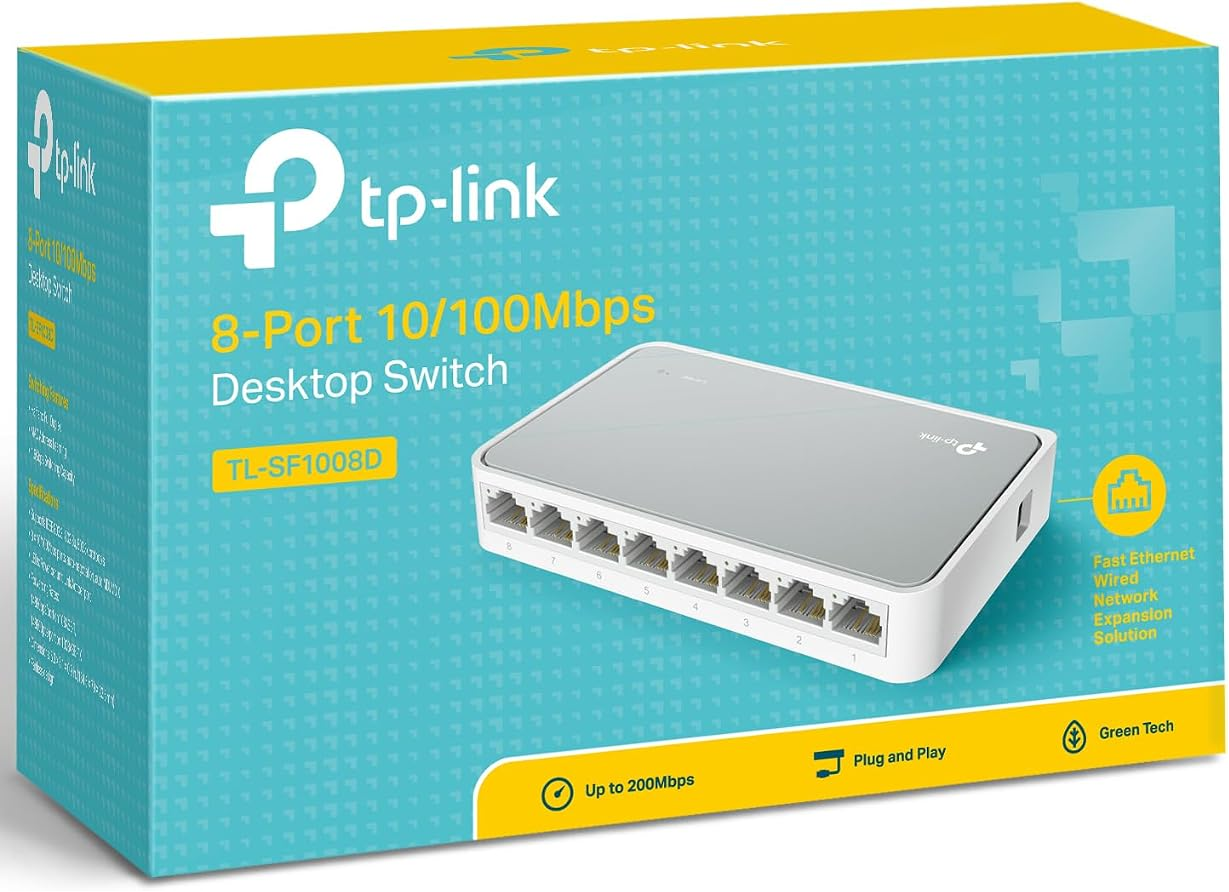 TP-Link TL-SF1008D 8-Port 10/100Mbps Desktop Switch