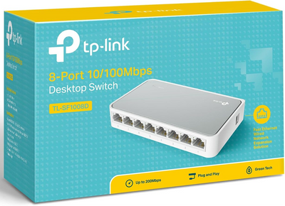 TP-Link TL-SF1008D 8-Port 10/100Mbps Desktop Switch