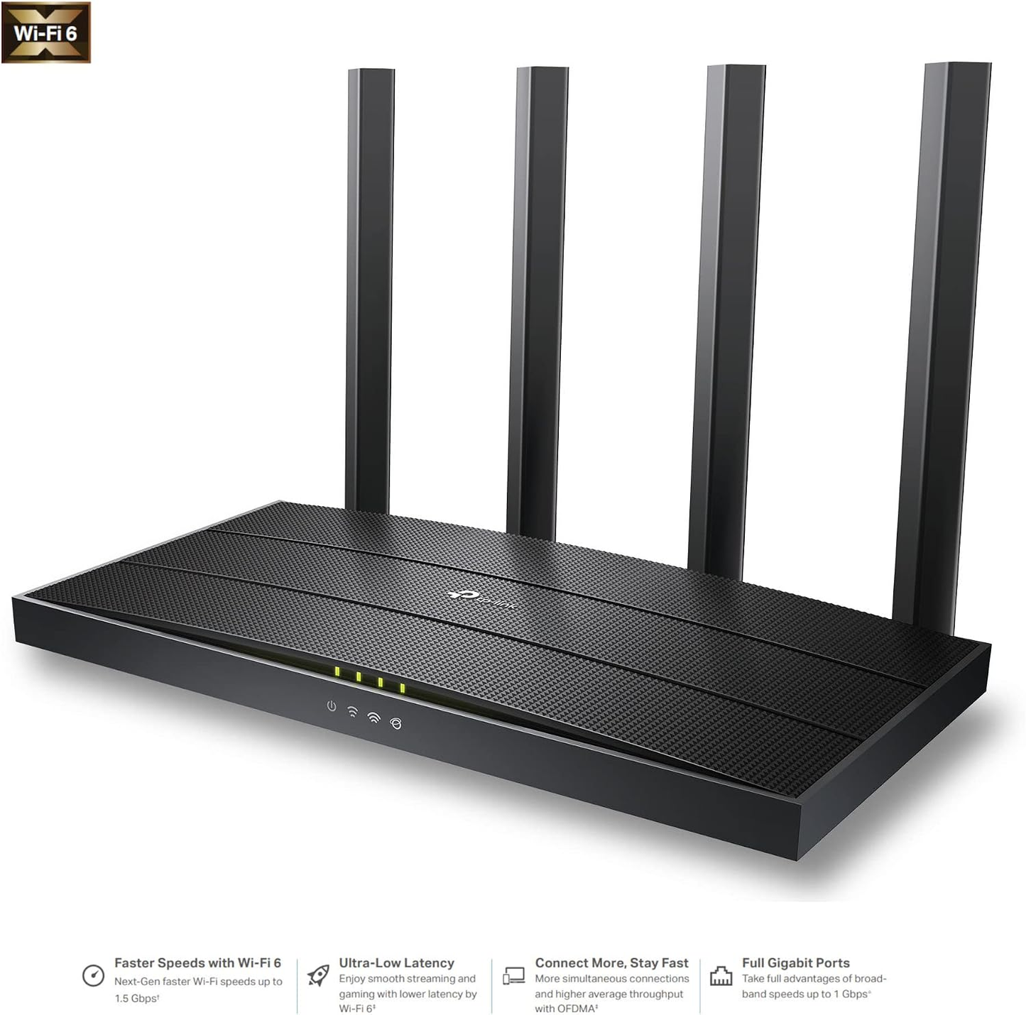 TP-Link Archer AX12 AX1500 Dual-Band Wi-Fi 6 Gigabit Router – 1.5Gbps, 4 Antennas, WPA3