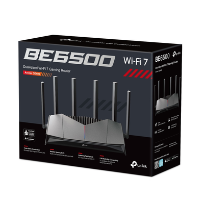 TP-Link Archer GE400 BE6500 Dual-Band Wi-Fi 7 Gaming Router – Up to 6.5Gbps, 2.5G WAN/LAN, RGB Lighting