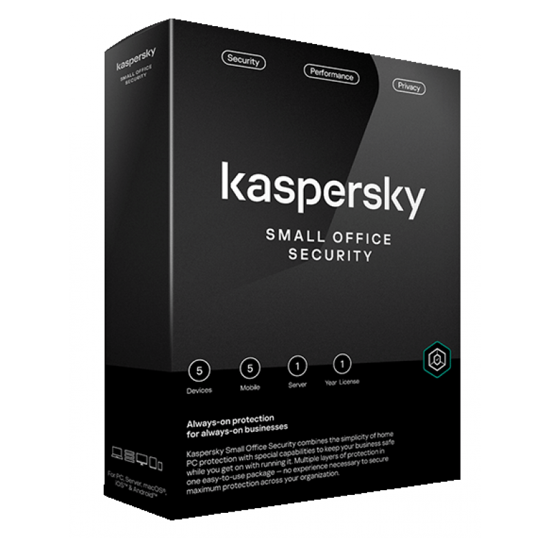 Kaspersky Small Office Security – 5 Desktops + 1 Server, 1 Year Subscription