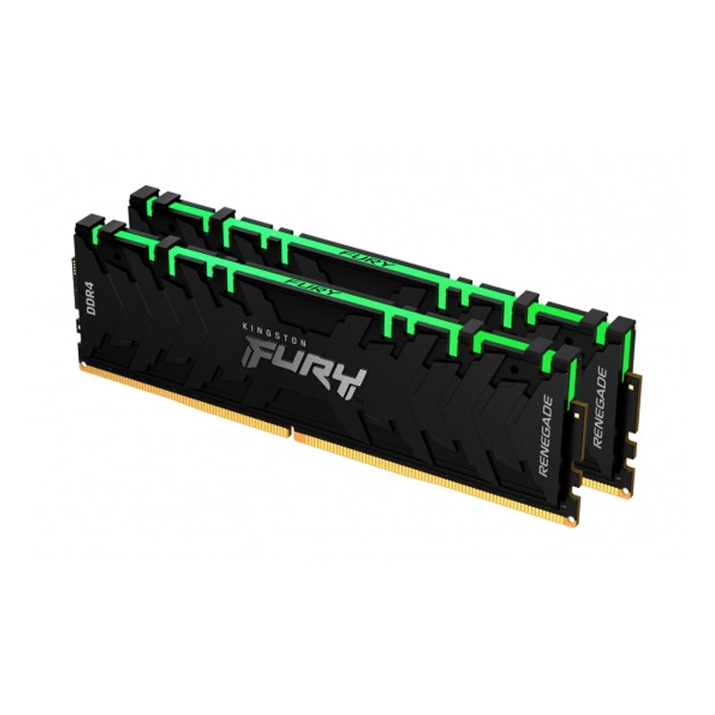 Kingston 16GB (2x8GB) DDR4 3200Mhz Fury Renegade Black RGB Ram for Desktop Kit (KF432C16RBAK2/16)