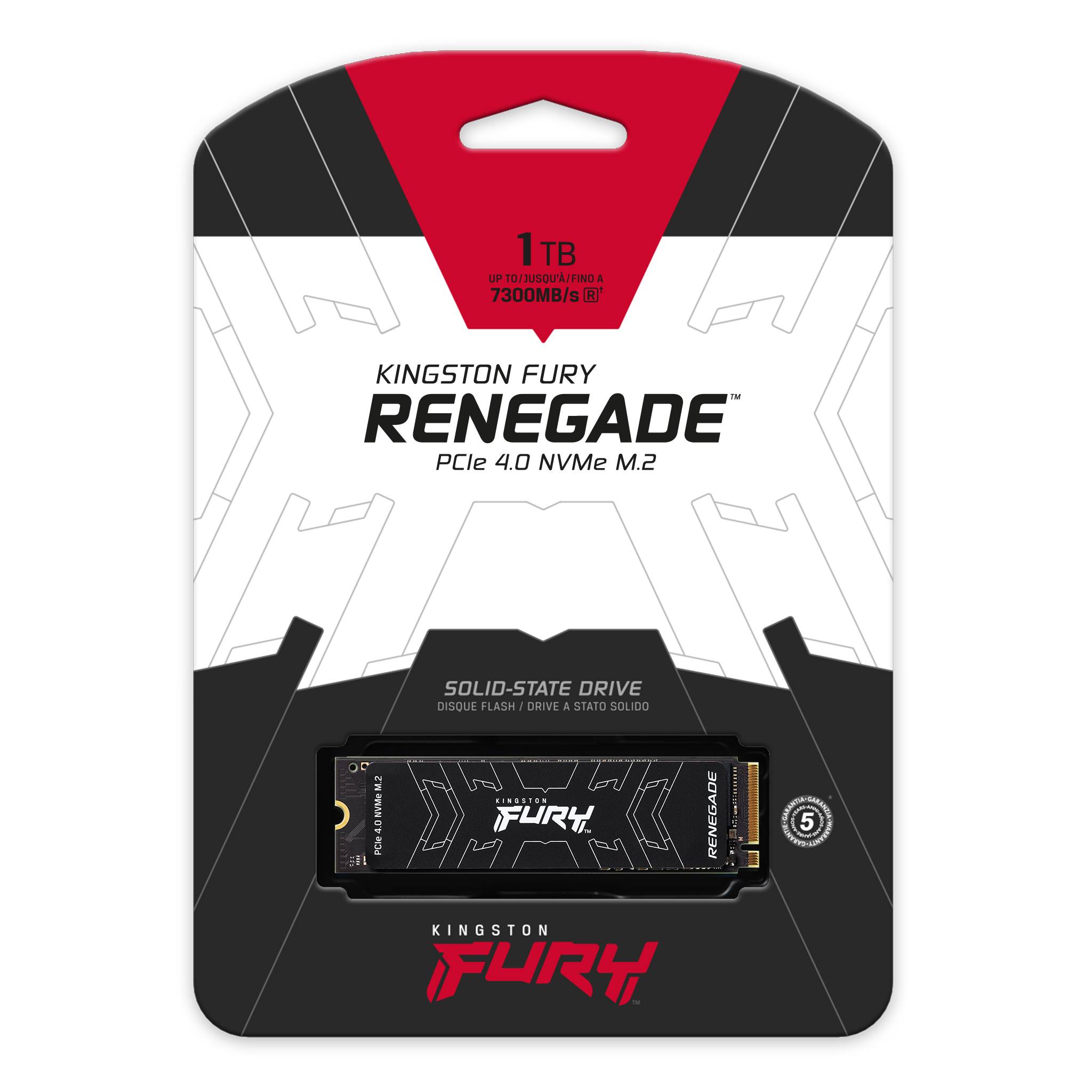 Kingston FURY Renegade 1TB PCIe Gen4 NVMe M.2 SSD (SFYRS/1000G)