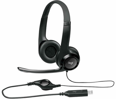 Logitech USB Headset H390 with Noise Cancelling Mic
