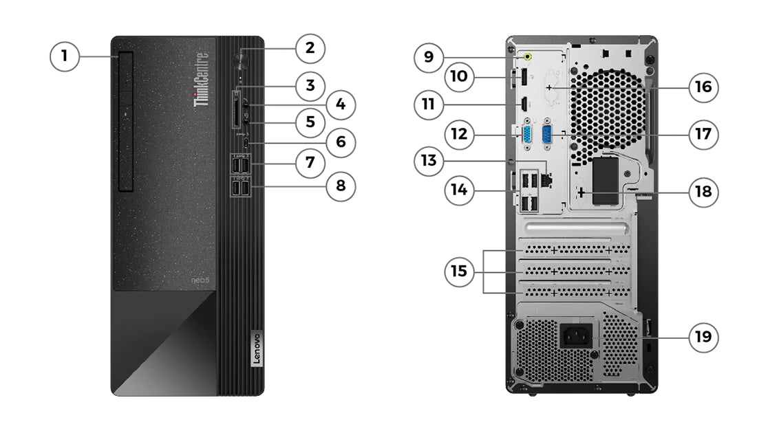 Lenovo ThinkCentre Neo 50t I3-12100,4GB RAM,1TB HDD,DVDRW,DOS,1YR 11SE00NKAX.