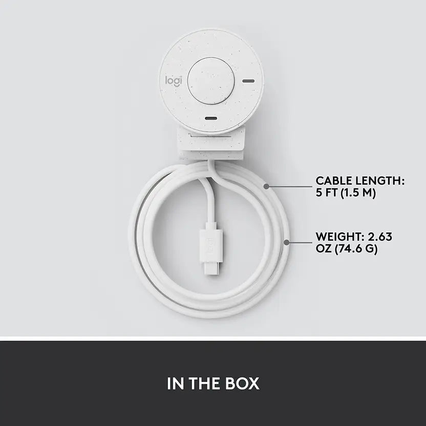 Camera Logitech BRIO 300 FHD OFF -WHITE