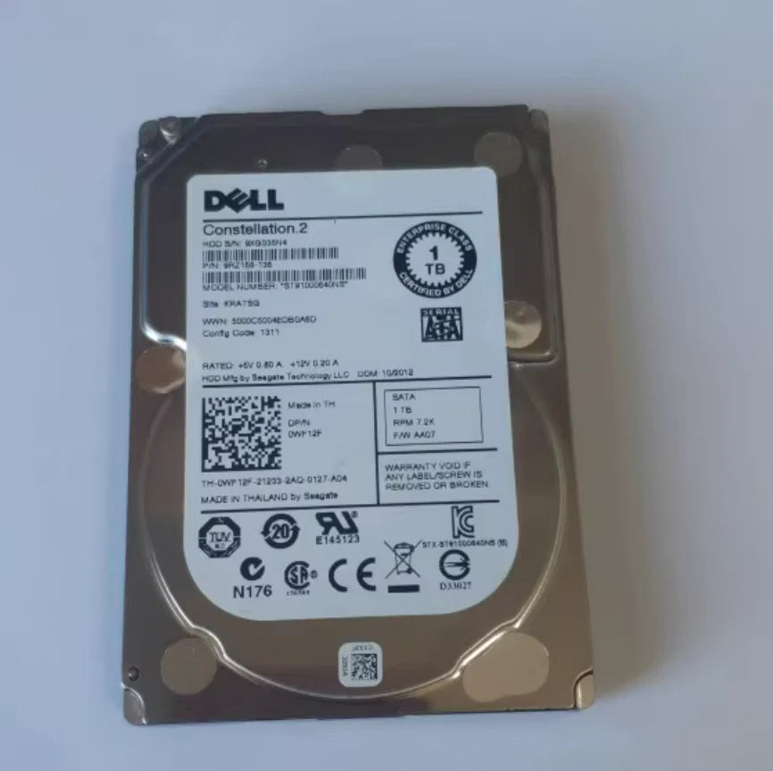 DELL HDD Server 1TB 7.2K Sata Hard Drive