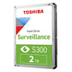 Toshiba S300 2TB Surveillance Internal Hard Drive 3.5" SATA 6Gb/s 5400RPM DVR & NVR HDD - HDKPB20Z0A01S