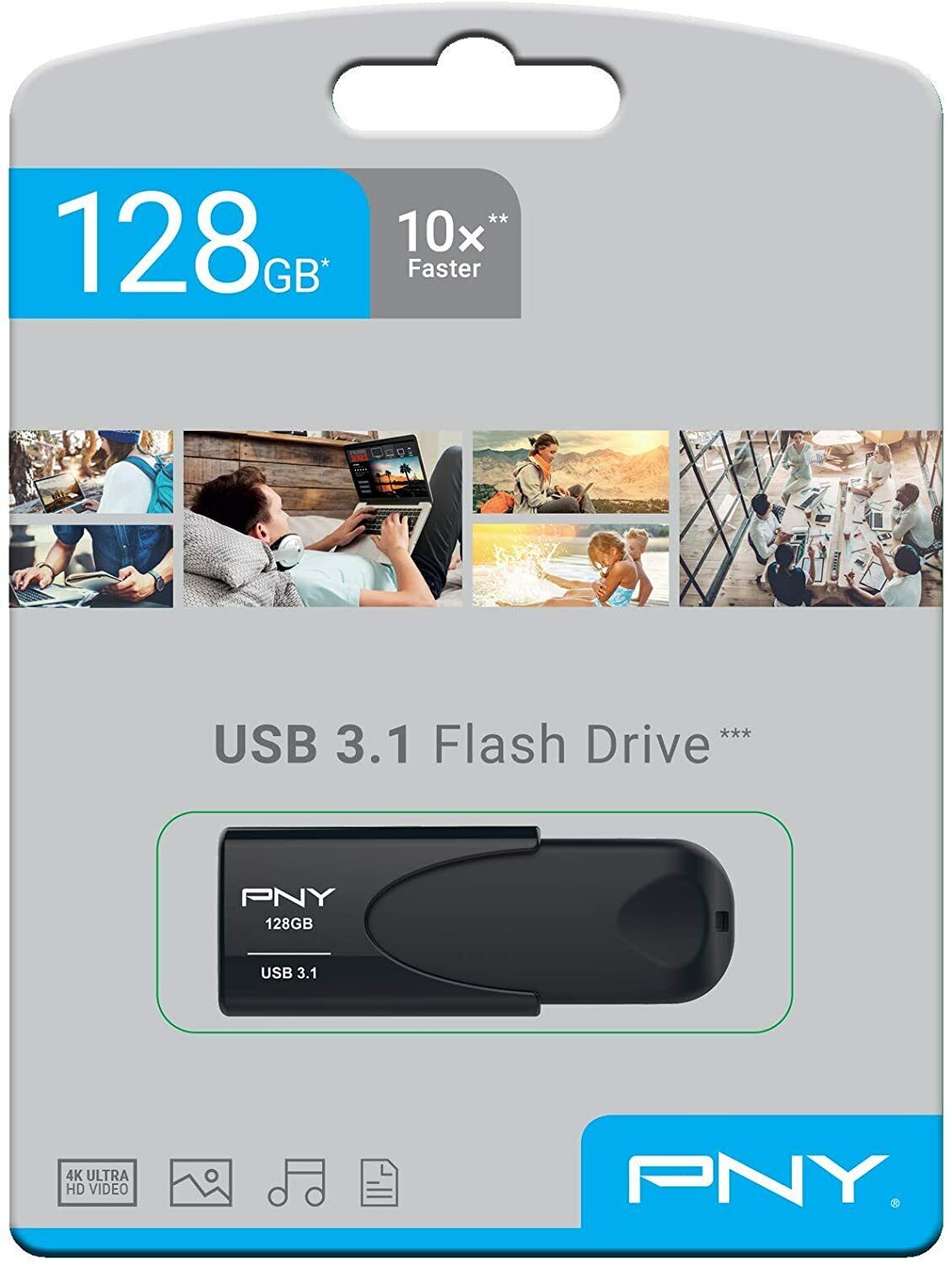 128GB PNY Attaché 4 Flash Drive USB3.1 (FD128ATT431KK-EF)