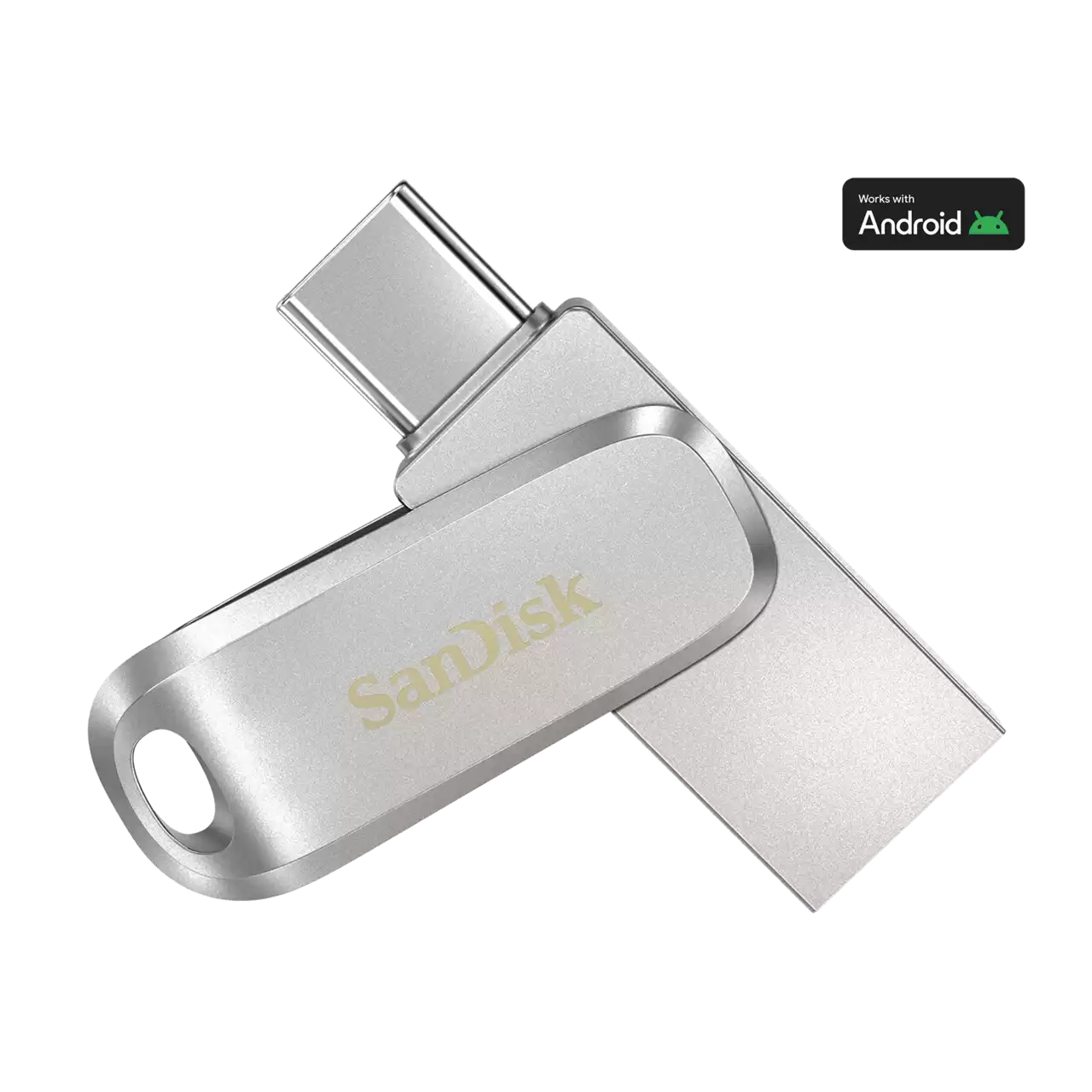 SanDisk 512GB Ultra Dual Drive Luxe USB Type-C up to 400 Speed - SDDDC4-512-G46, Silver