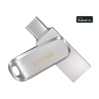 SanDisk 128GB Ultra Dual Drive Luxe USB-TYPE-C Upto 400MB/s-SDDDC4-128G-G46,Silver