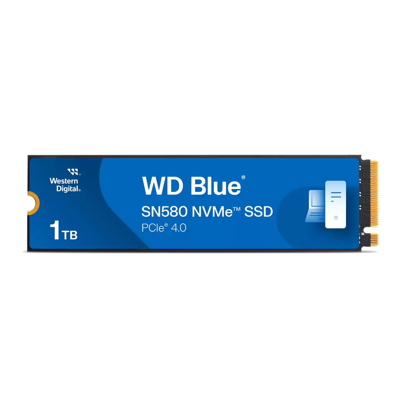 WD Blue 1TB SN580 NVMe Internal Solid State Drive SSD - Gen4 x4 PCIe 16Gb/s, M.2 2280, Up to 4,150 MB/s - WDS100T3B0C