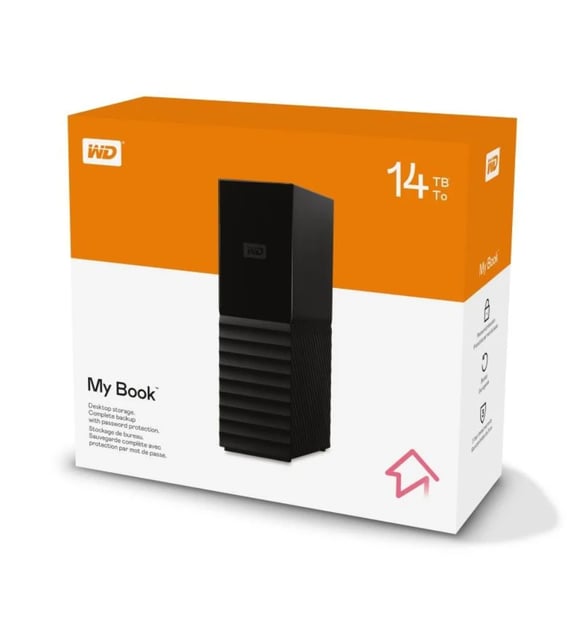 WD My Book 14TB USB 3.0 Desktop Hard Drive (WDBBGB0140HBK-EESN)