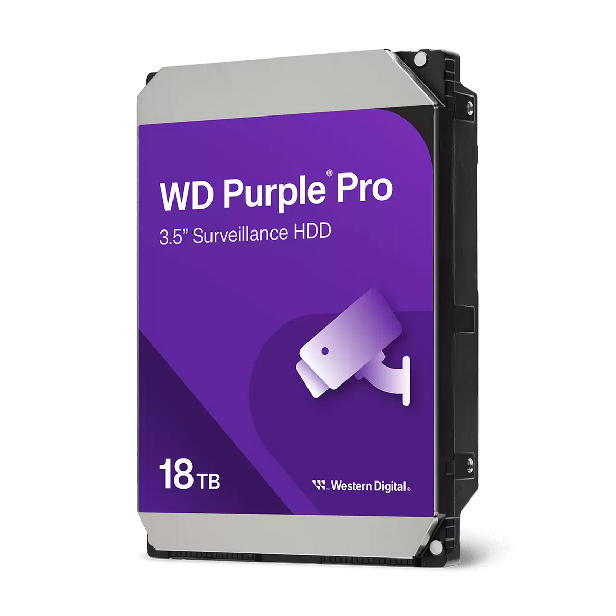 WD Purple Pro 18TB Surveillance HDD – 7200 RPM Class, SATA 6 Gb/s, 512MB Cache (WD181PURP)