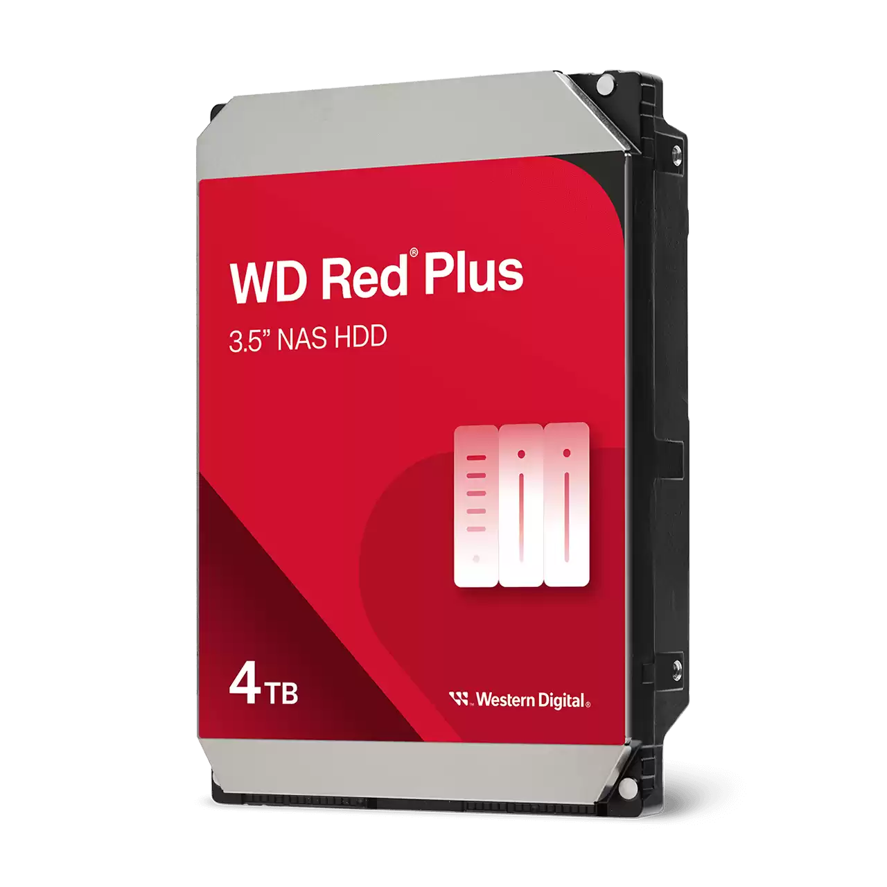 WD Red Plus 4TB NAS Hard Drive - 5400 RPM Class SATA 6Gb/s, CMR, 256MB Cache, 3.5 Inch - WD40EFZZ